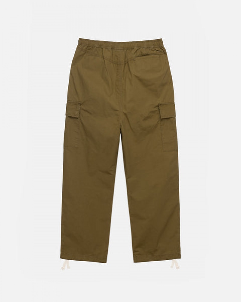 Pantaloni Barbati Stussy Beach Pant Ripstop Cargo Maro | GNJ-0009