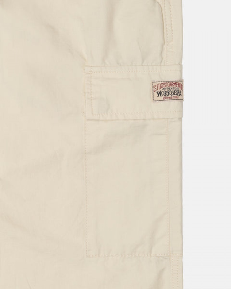 Pantaloni Barbati Stussy Beach Pant Ripstop Cargo Albi | UAB-9022