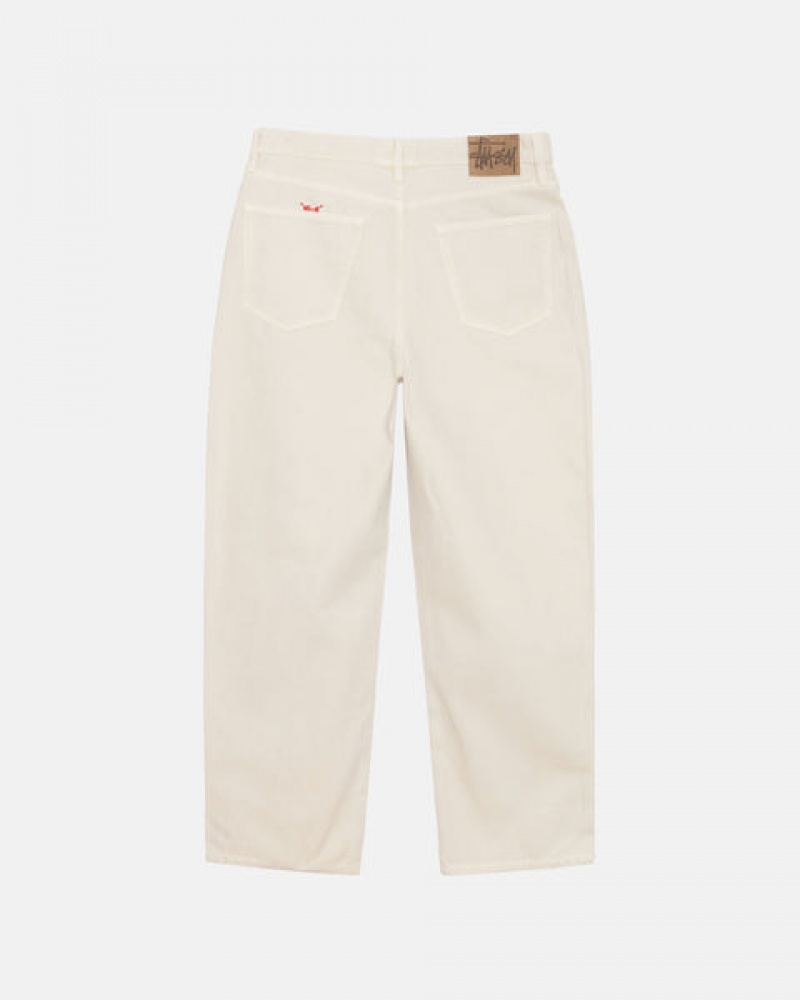 Pantaloni Barbati Stussy Big Ol' Jean Washed Panza Bej | HES-3427