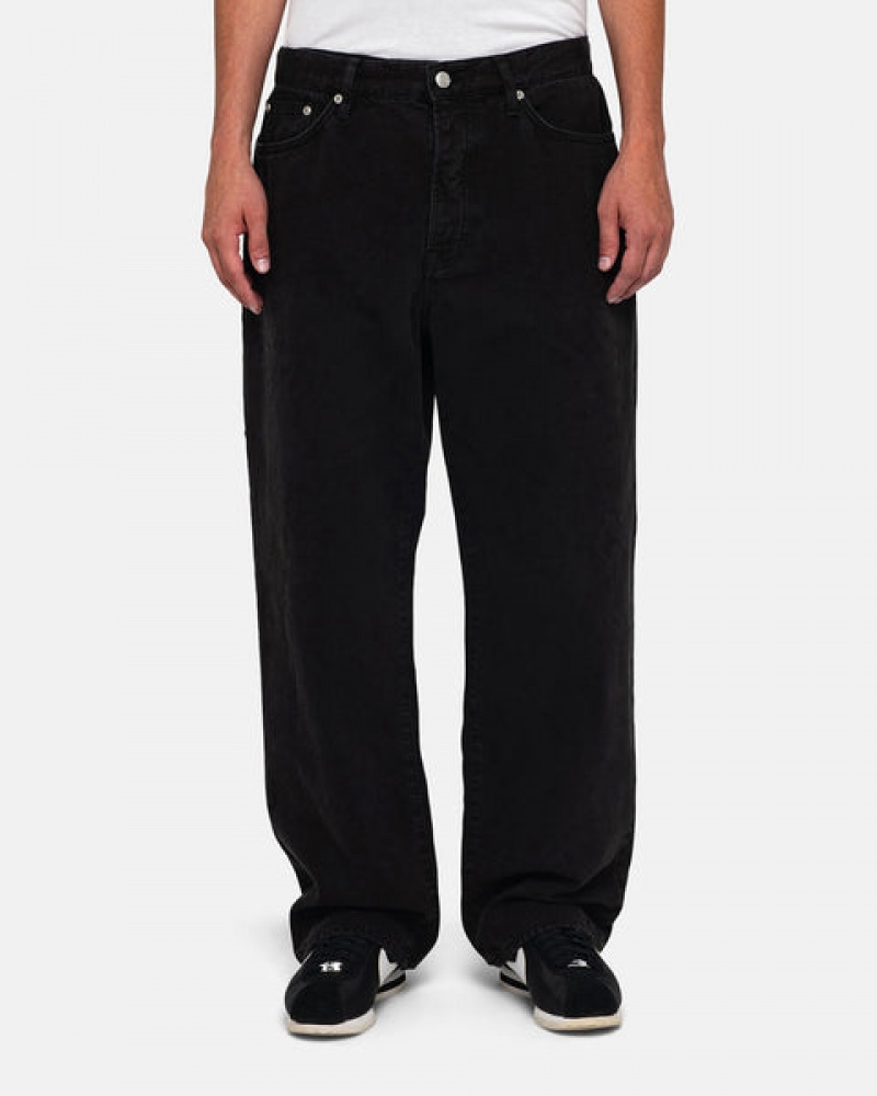 Pantaloni Barbati Stussy Big Ol' Jean Washed Panza Negrii | LYH-0759