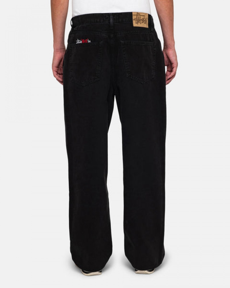 Pantaloni Barbati Stussy Big Ol' Jean Washed Panza Negrii | LYH-0759