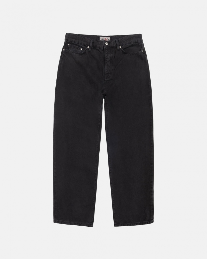 Pantaloni Barbati Stussy Big Ol\' Jean Washed Panza Negrii | LYH-0759