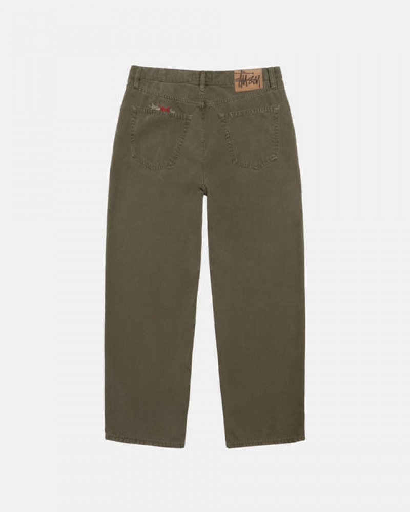 Pantaloni Barbati Stussy Big Ol' Jean Washed Panza Masline Verzi | JAG-0401