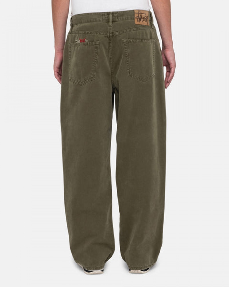 Pantaloni Barbati Stussy Big Ol' Jean Washed Panza Masline Verzi | JAG-0401