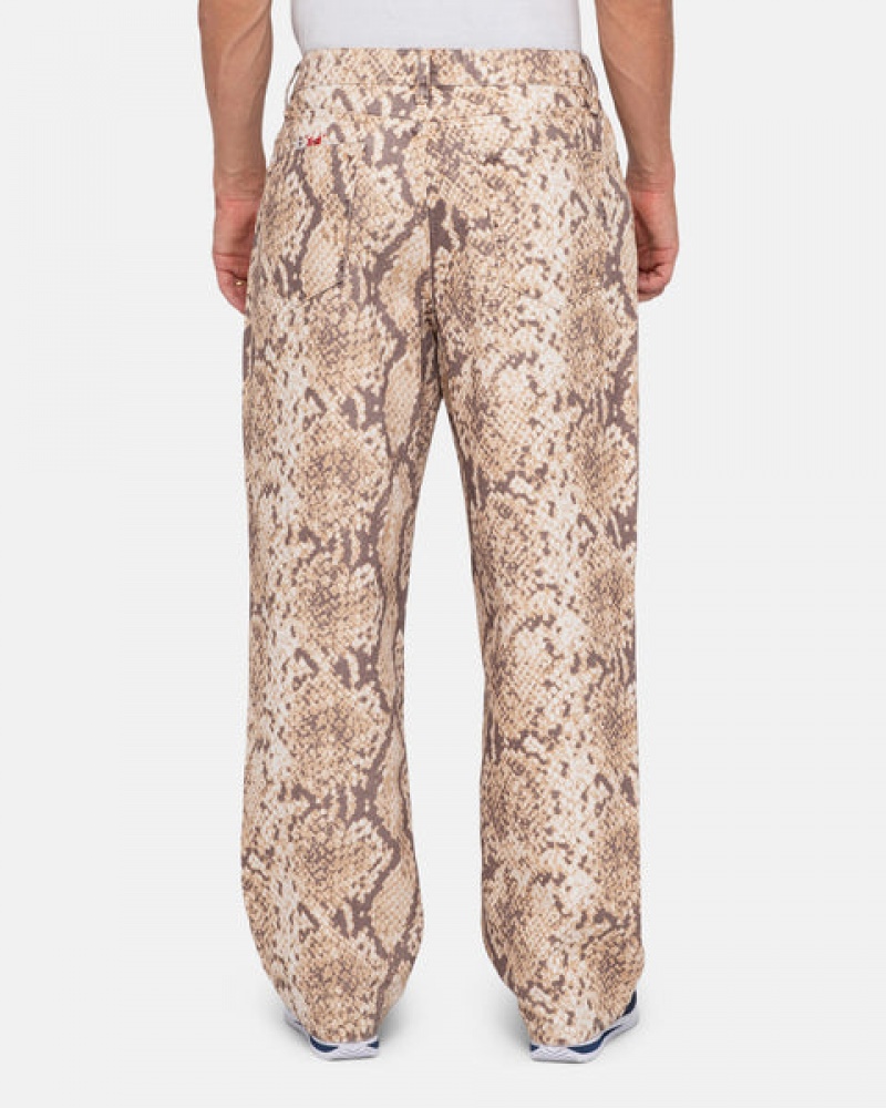 Pantaloni Barbati Stussy Big Ol' Jean Washed Panza Snakeskin | EFV-5290