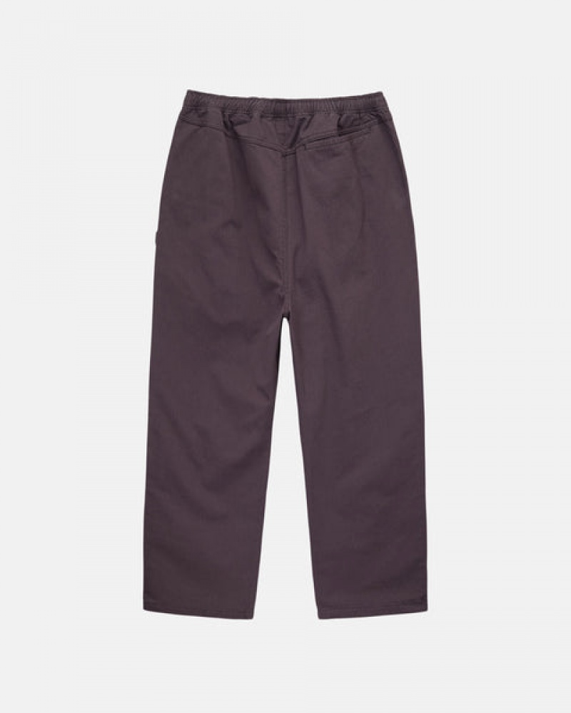 Pantaloni Barbati Stussy Brushed Beach Pant Visinii | DDI-0539