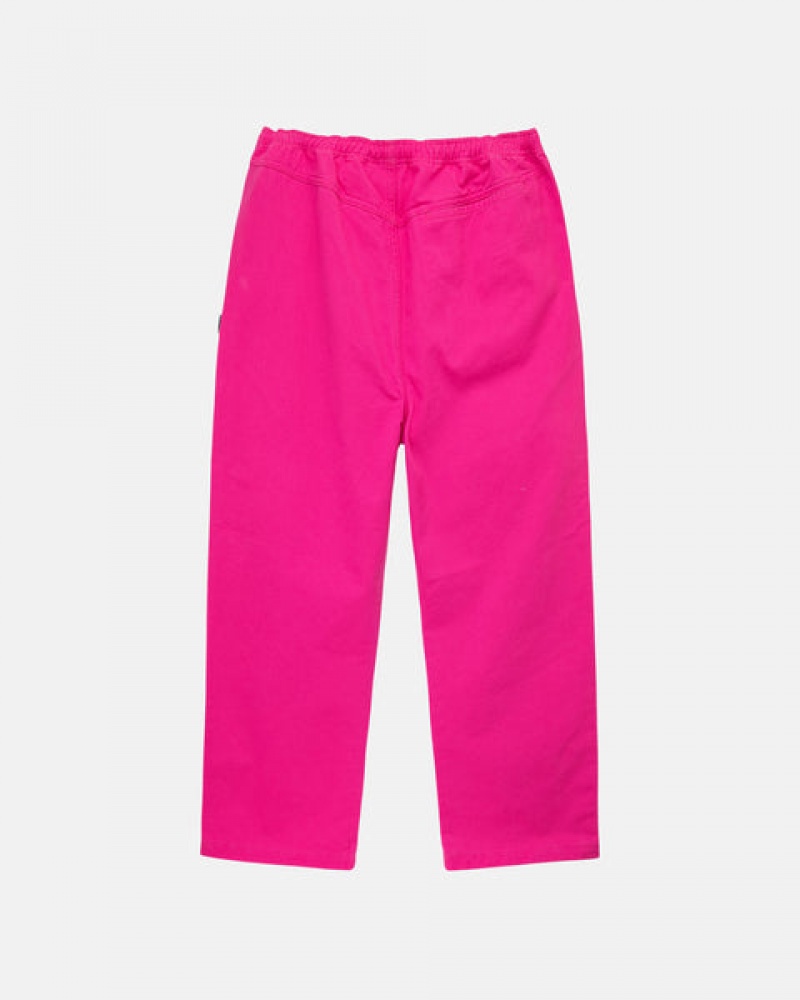 Pantaloni Barbati Stussy Brushed Beach Pant Roz | JEY-7503