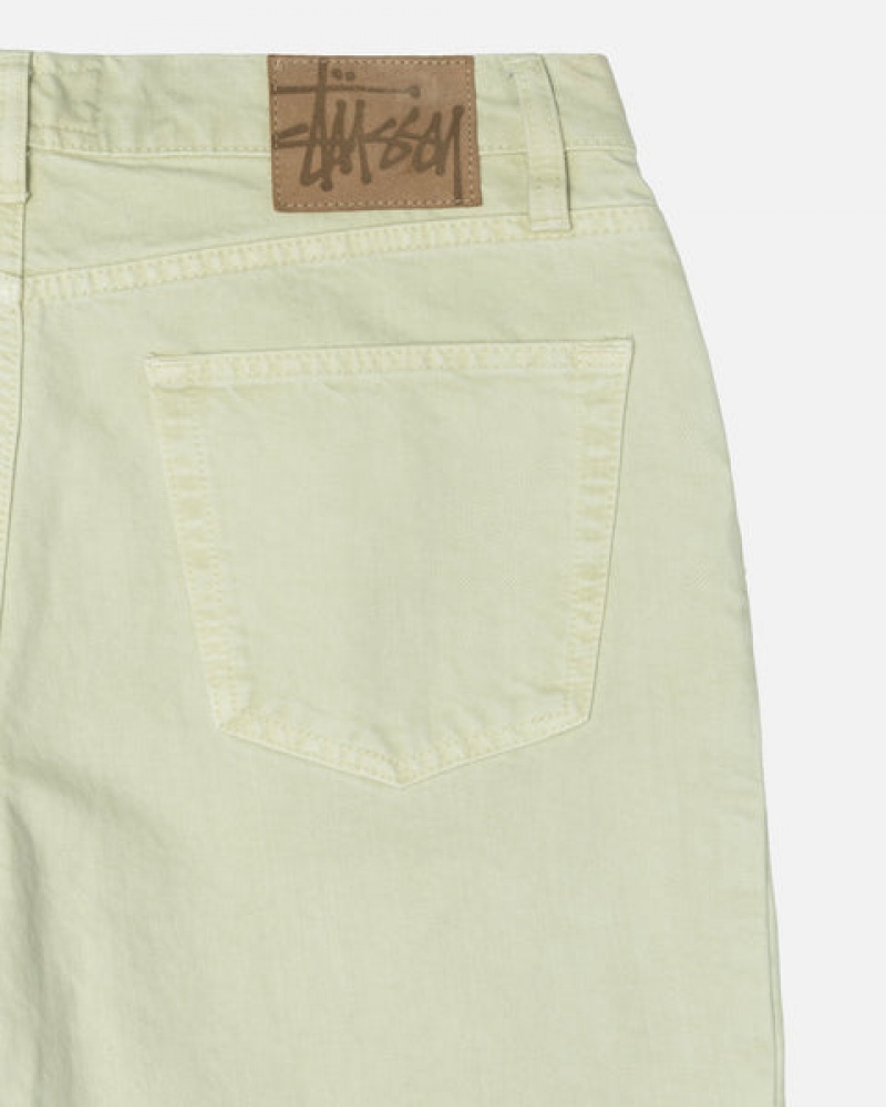 Pantaloni Barbati Stussy Double Dye Big 'Ol Jeans Albi | IXM-5198