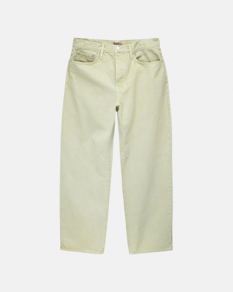 Pantaloni Barbati Stussy Double Dye Big \'Ol Jeans Albi | IXM-5198