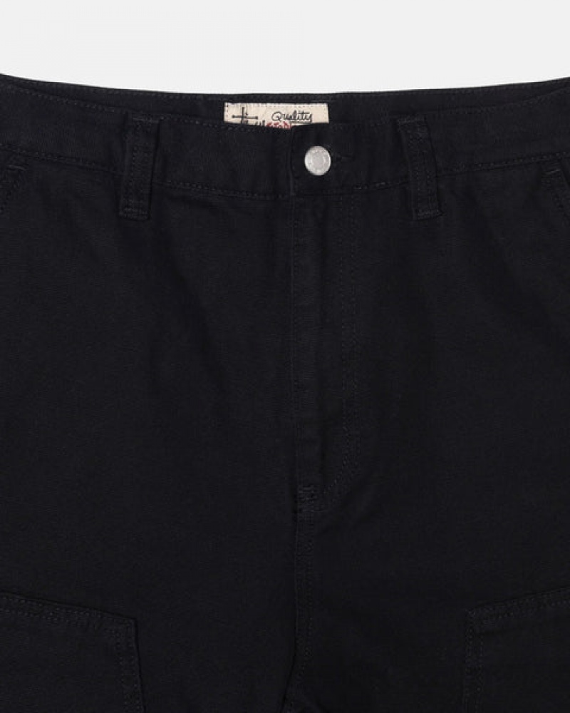 Pantaloni Barbati Stussy Lucru Pant Panza Negrii | SQY-0143