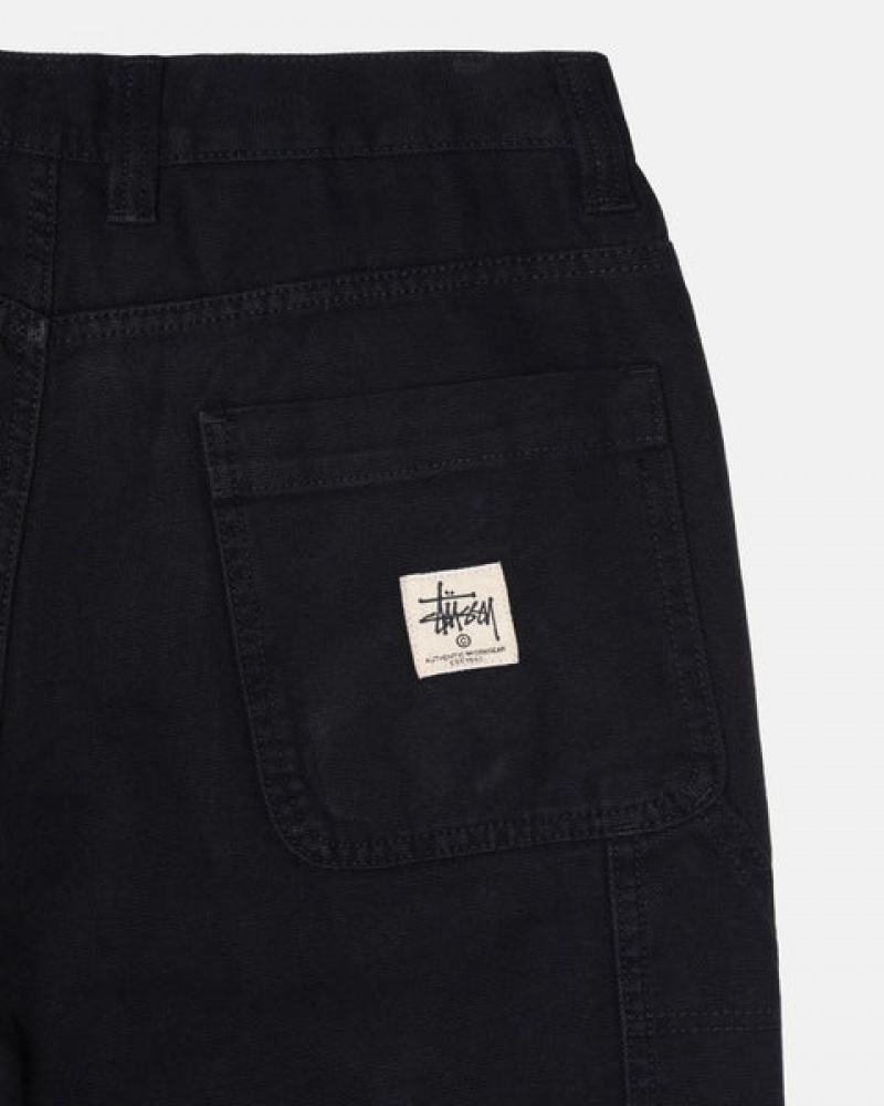 Pantaloni Barbati Stussy Lucru Pant Panza Negrii | SQY-0143