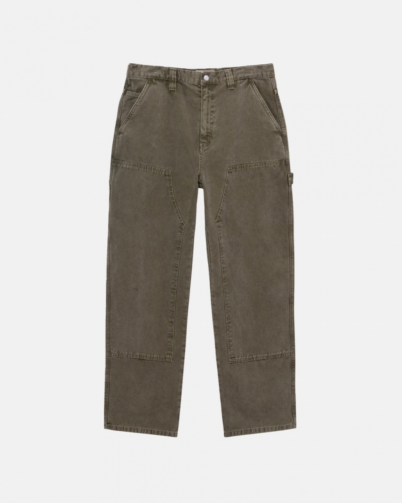 Pantaloni Barbati Stussy Lucru Pant Panza Masline Verzi | OQR-5609