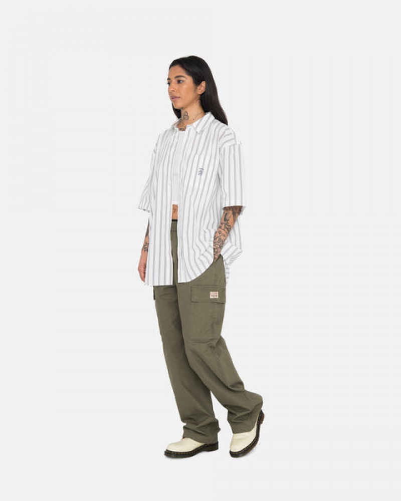 Pantaloni Barbati Stussy Ripstop Cargo Beach Pant Masline Verzi | UDN-6303