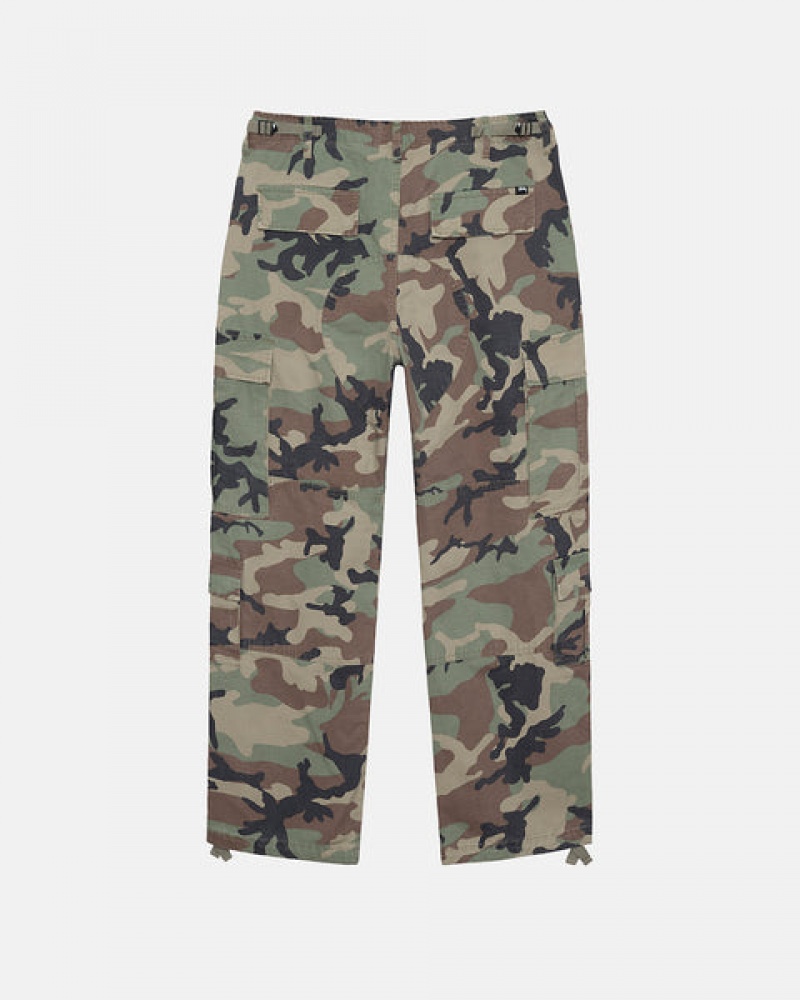 Pantaloni Barbati Stussy Surplus Cargo Ripstop Camuflaj | DAP-4618