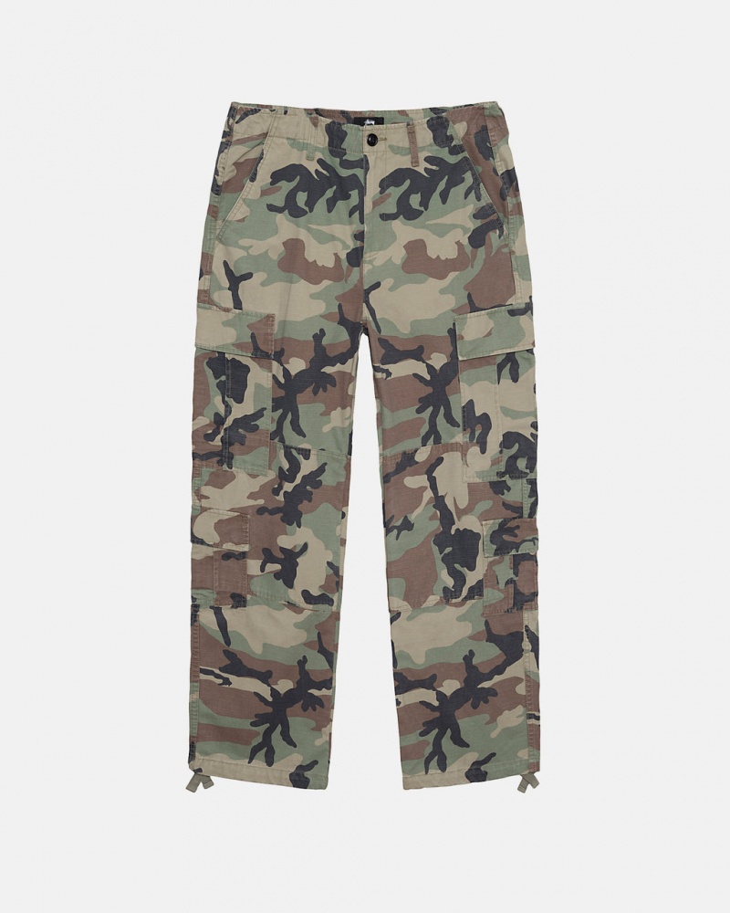 Pantaloni Barbati Stussy Surplus Cargo Ripstop Camuflaj | DAP-4618