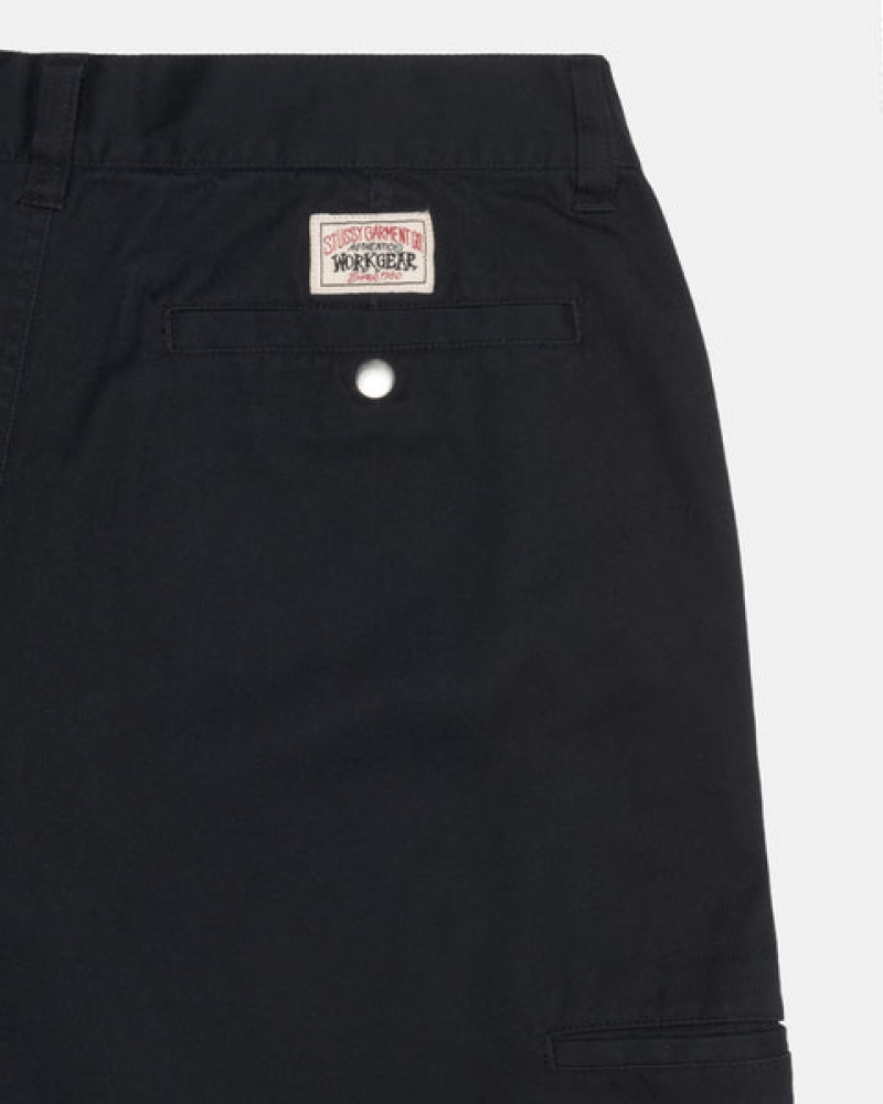 Pantaloni Barbati Stussy Workgear Trouser Twill Negrii | ENM-6308