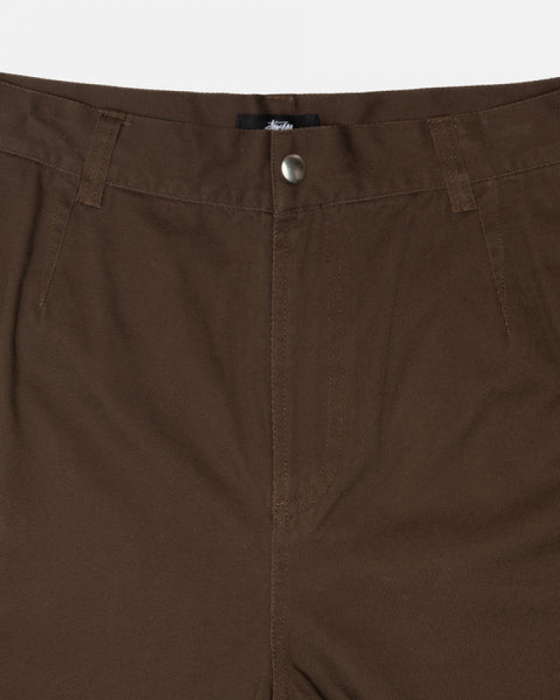 Pantaloni Barbati Stussy Workgear Trouser Twill Maro | RHA-3375