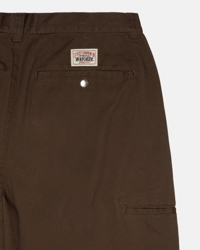 Pantaloni Barbati Stussy Workgear Trouser Twill Maro | RHA-3375