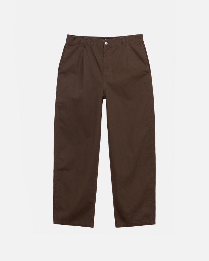 Pantaloni Barbati Stussy Workgear Trouser Twill Maro | RHA-3375