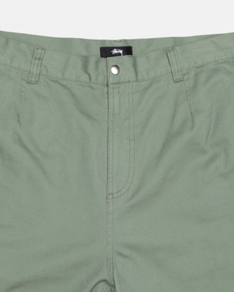 Pantaloni Barbati Stussy Workgear Trouser Twill Verzi | BAL-2175