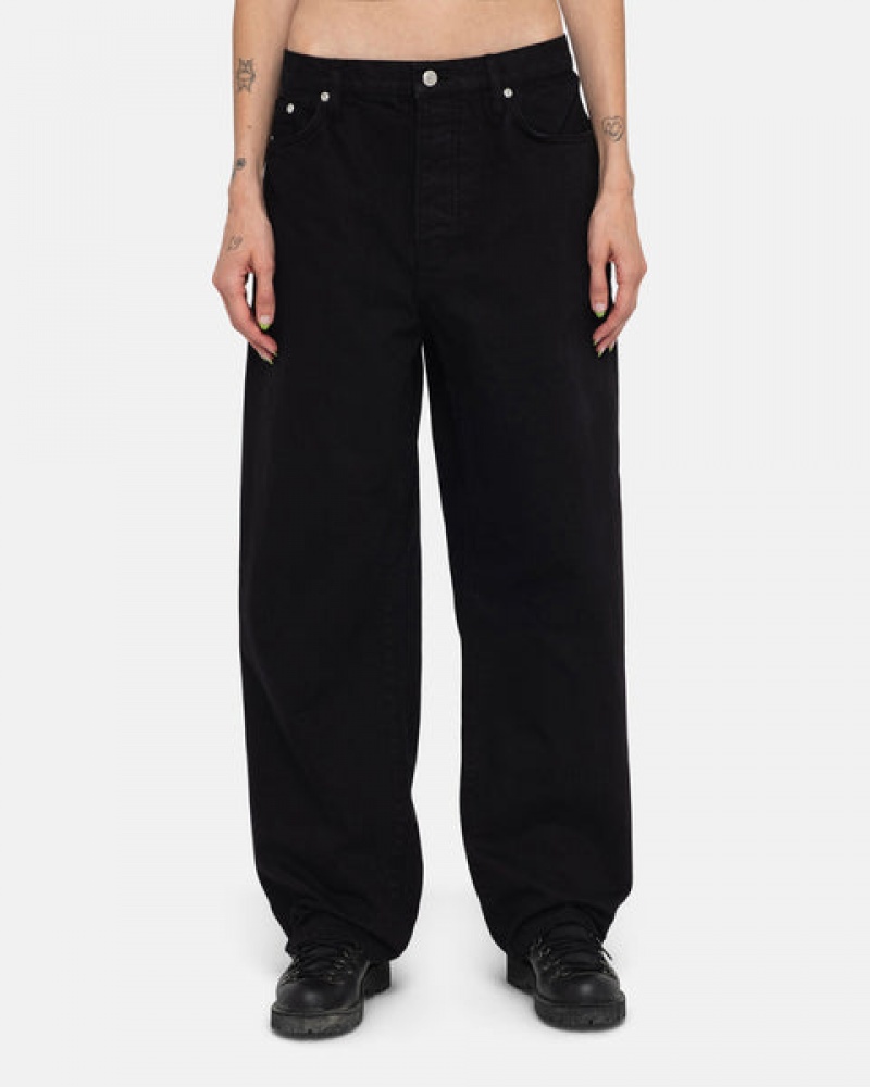 Pantaloni Dama Stussy Big Ol' Jean Overdyed Negrii | AVK-6289