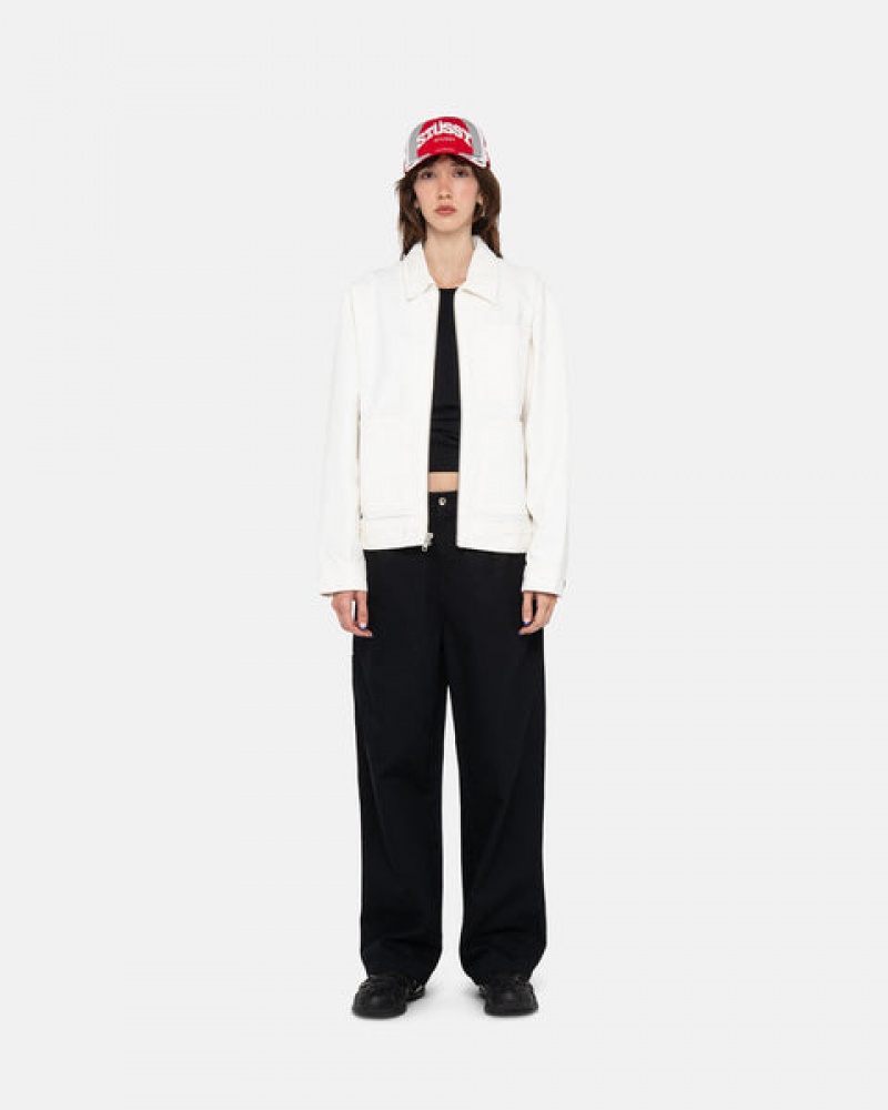 Pantaloni Dama Stussy Workgear Trouser Twill Negrii | FHG-5909