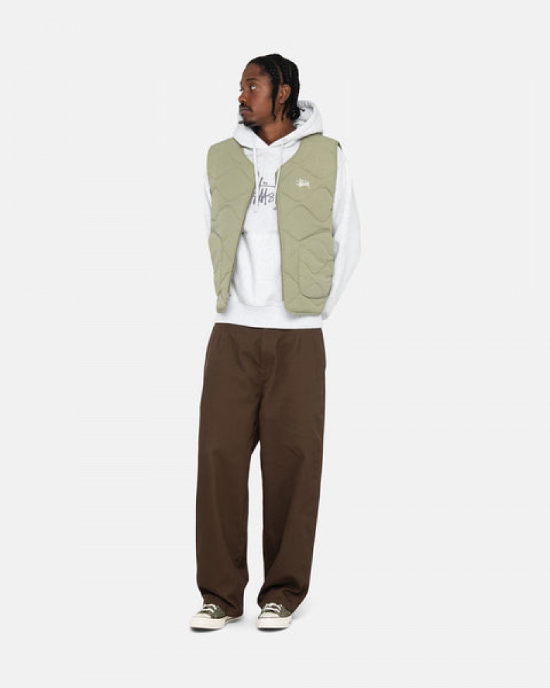 Pantaloni Dama Stussy Workgear Trouser Twill Maro | KBW-7199