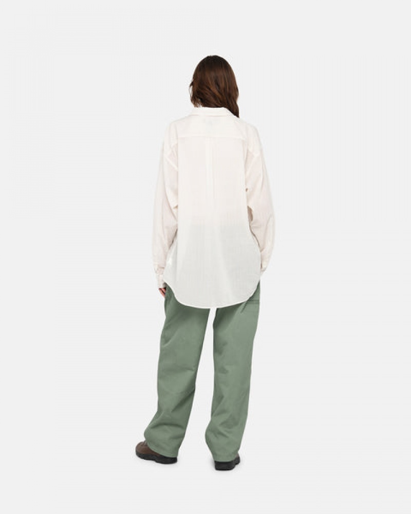 Pantaloni Dama Stussy Workgear Trouser Twill Verzi | NHS-1632