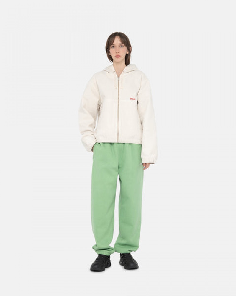 Pantaloni De Trening Barbati Stussy Stock Logo Sweatpant Verzi | NTF-7374