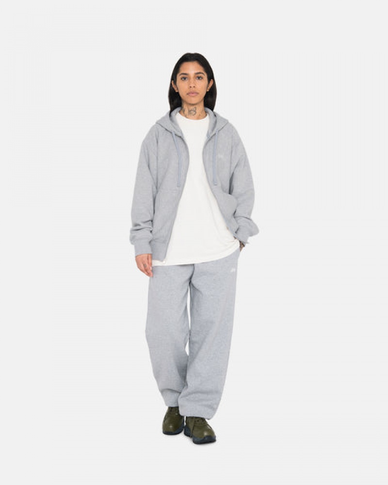 Pantaloni De Trening Barbati Stussy Stock Logo Sweatpant Gri | WZA-9782