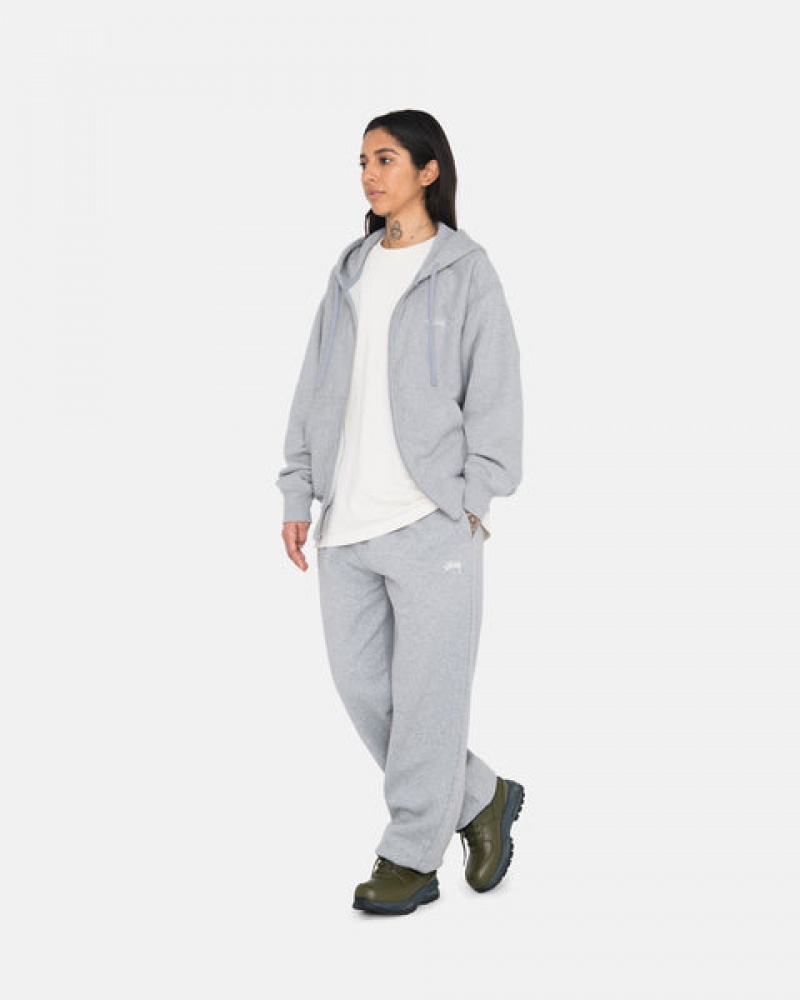 Pantaloni De Trening Barbati Stussy Stock Logo Sweatpant Gri | WZA-9782