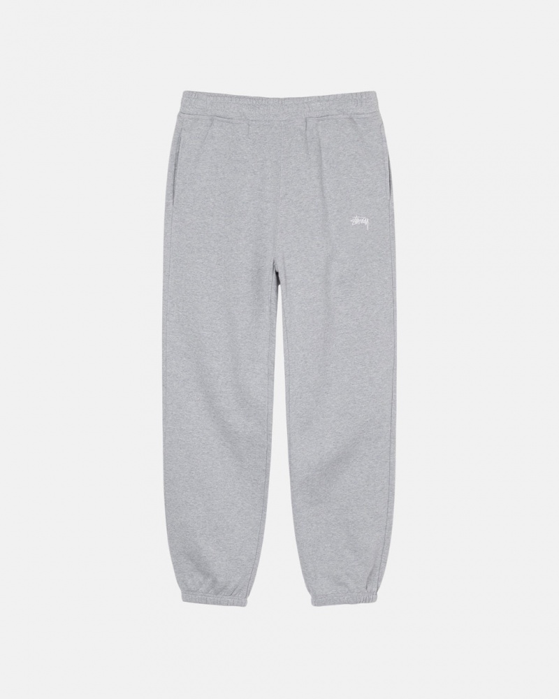 Pantaloni De Trening Barbati Stussy Stock Logo Sweatpant Gri | WZA-9782