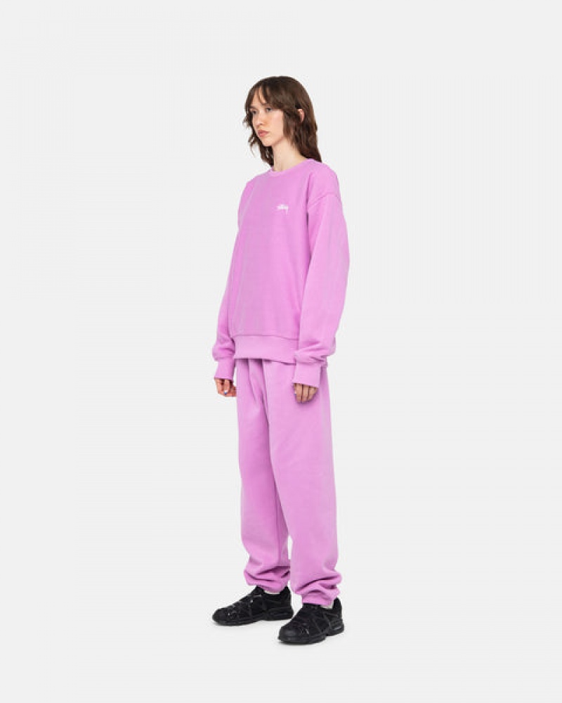 Pantaloni De Trening Barbati Stussy Stock Logo Sweatpant Violet | LXG-1195