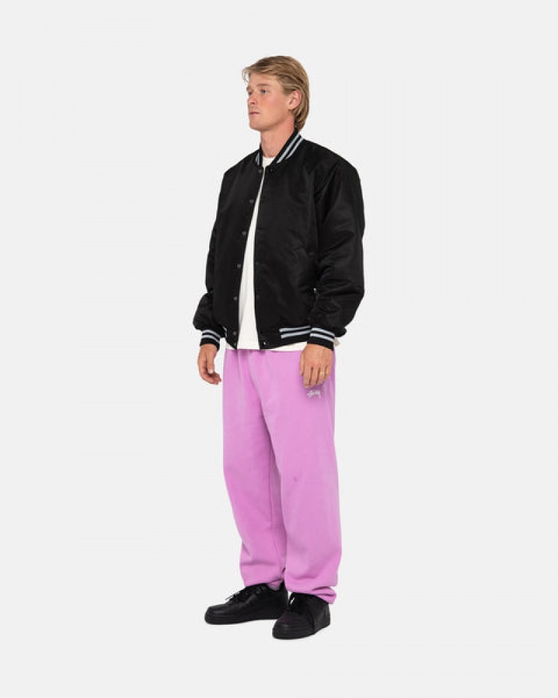 Pantaloni De Trening Barbati Stussy Stock Logo Sweatpant Violet | LXG-1195