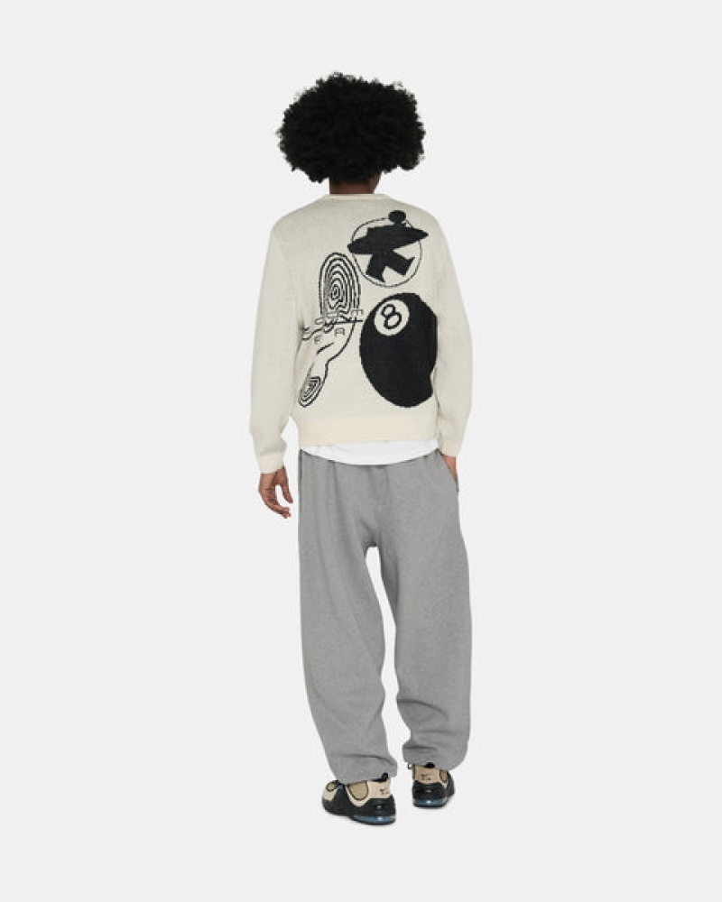 Pantaloni De Trening Barbati Stussy Fleece Pant Gri Inchis | YFT-1869