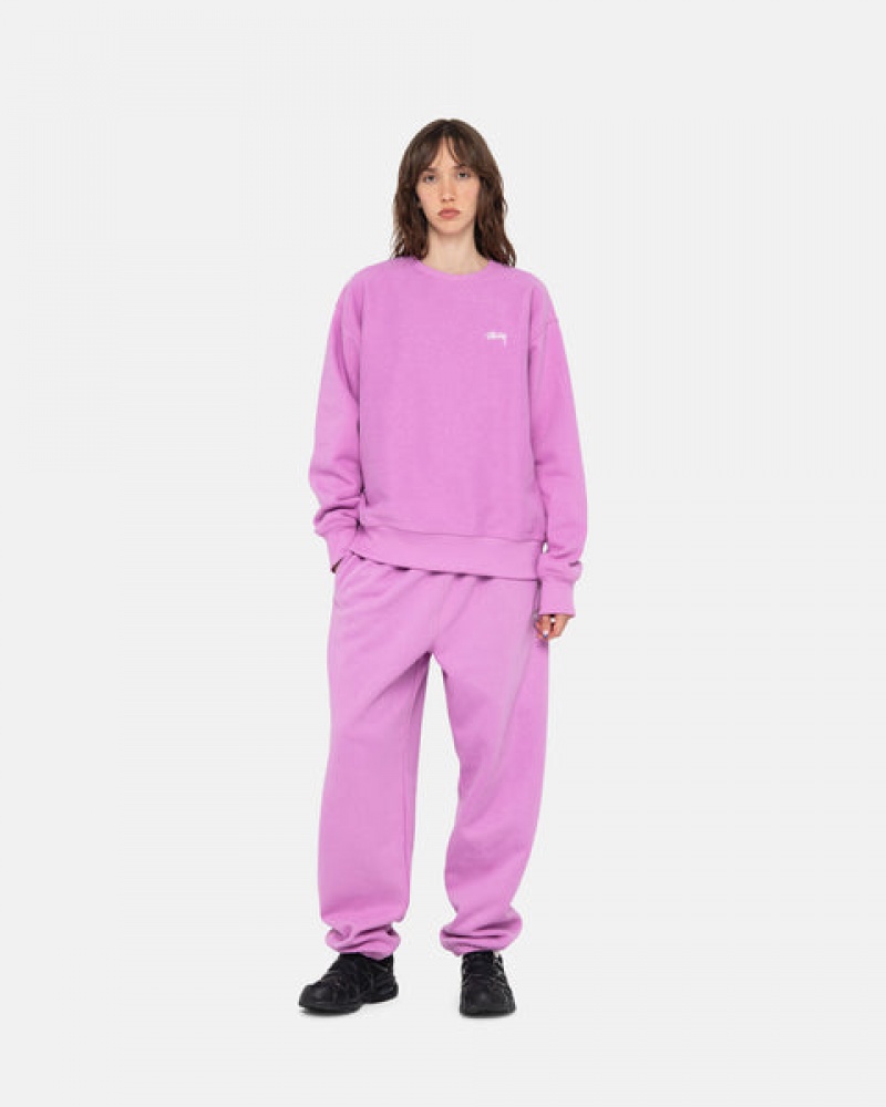 Pantaloni De Trening Dama Stussy Stock Logo Sweatpant Violet | CHX-1490