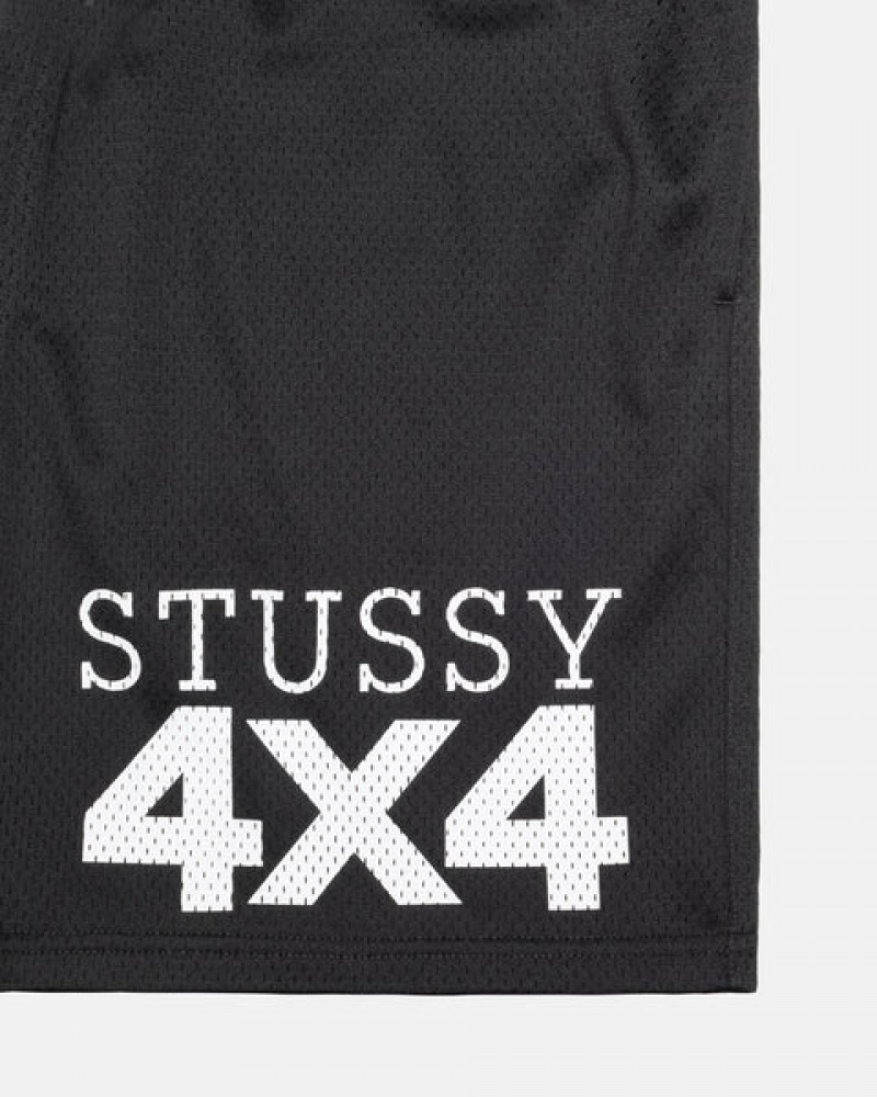 Pantaloni Scurti Barbati Stussy 4X4 Mesh Scurte Negrii | OGF-9032