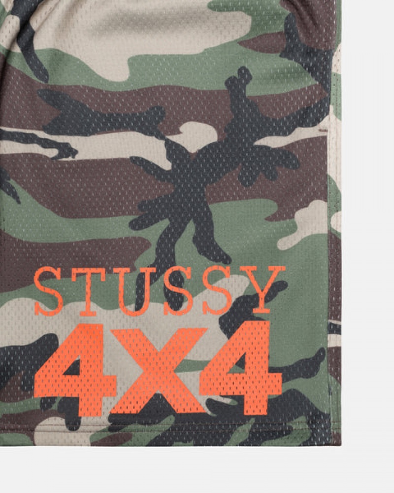 Pantaloni Scurti Barbati Stussy 4X4 Mesh Scurte Camuflaj | PGI-5864