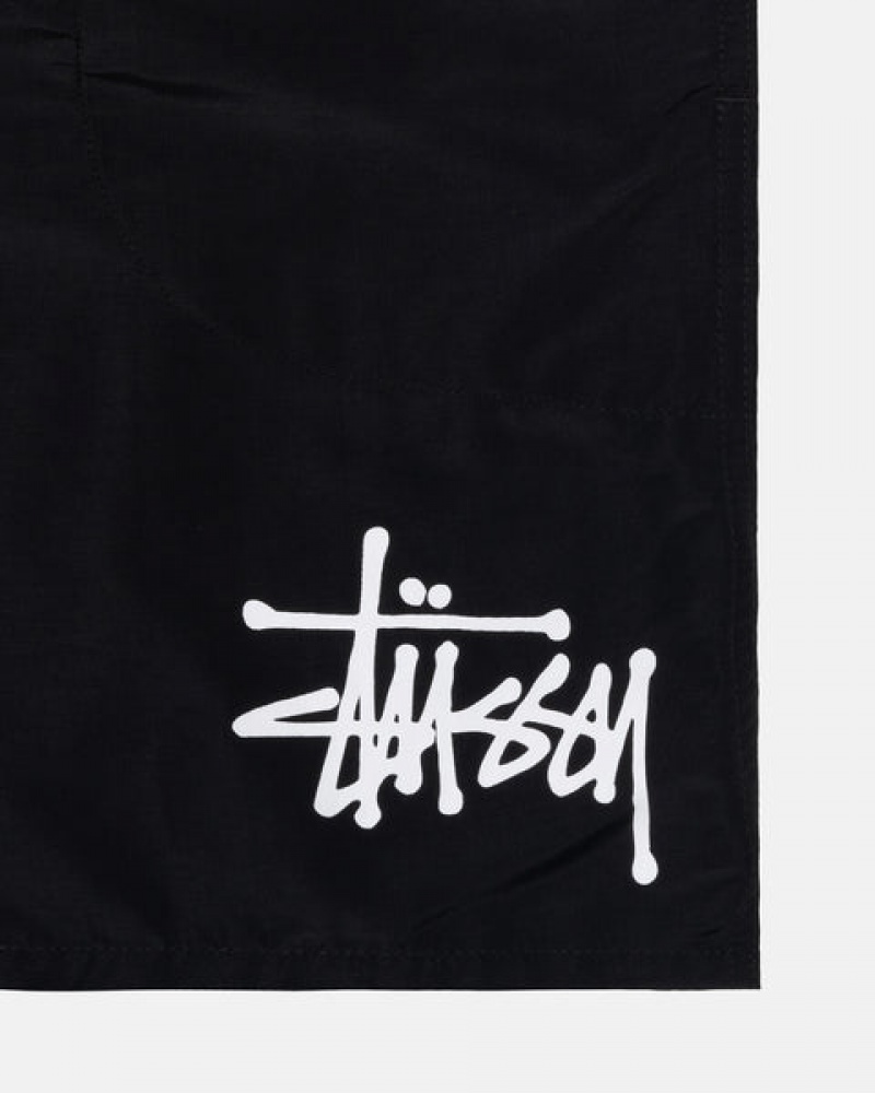 Pantaloni Scurti Barbati Stussy Apa Scurte Big Basic Negrii | PYO-0633