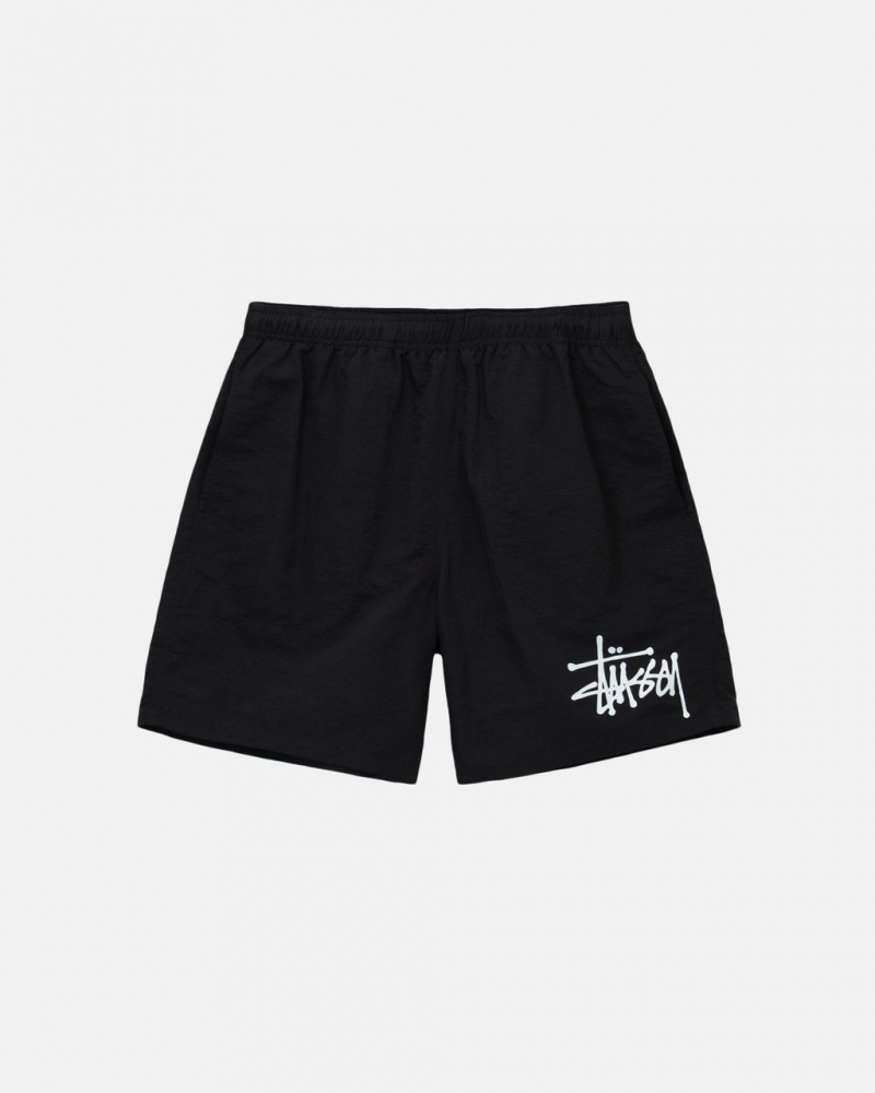 Pantaloni Scurti Barbati Stussy Apa Scurte Big Basic Negrii | PYO-0633