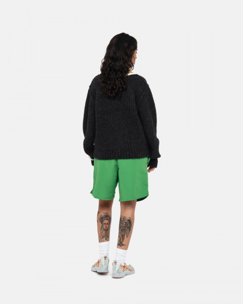 Pantaloni Scurti Barbati Stussy Apa Scurte Big Basic Verzi | VVD-5516