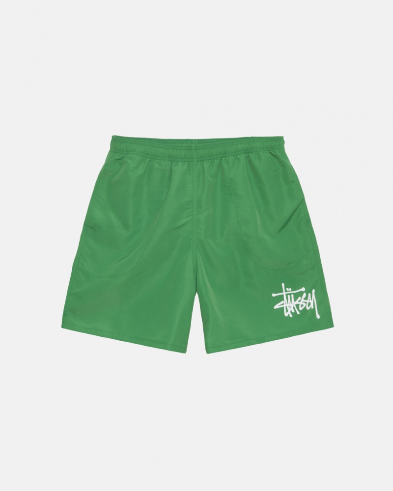 Pantaloni Scurti Barbati Stussy Apa Scurte Big Basic Verzi | VVD-5516