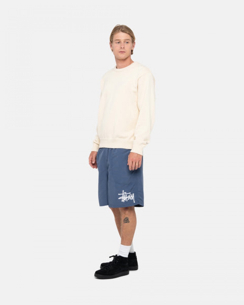 Pantaloni Scurti Barbati Stussy Apa Scurte Big Basic Bleumarin | MTI-0355