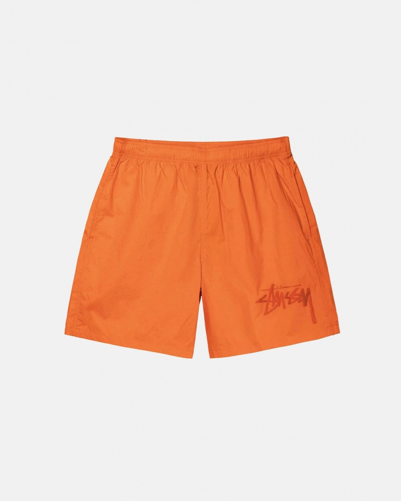 Pantaloni Scurti Barbati Stussy Big Stock Nailon Scurte Portocalii | OLK-3317