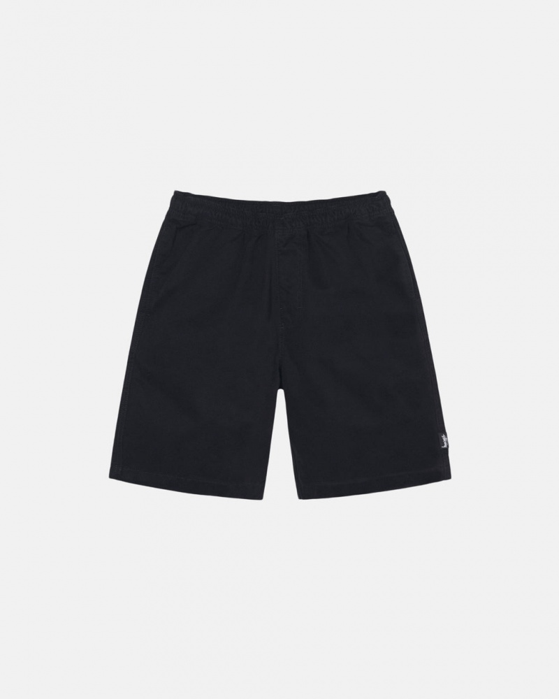 Pantaloni Scurti Barbati Stussy Brushed Beach Scurte Negrii | DDE-4488