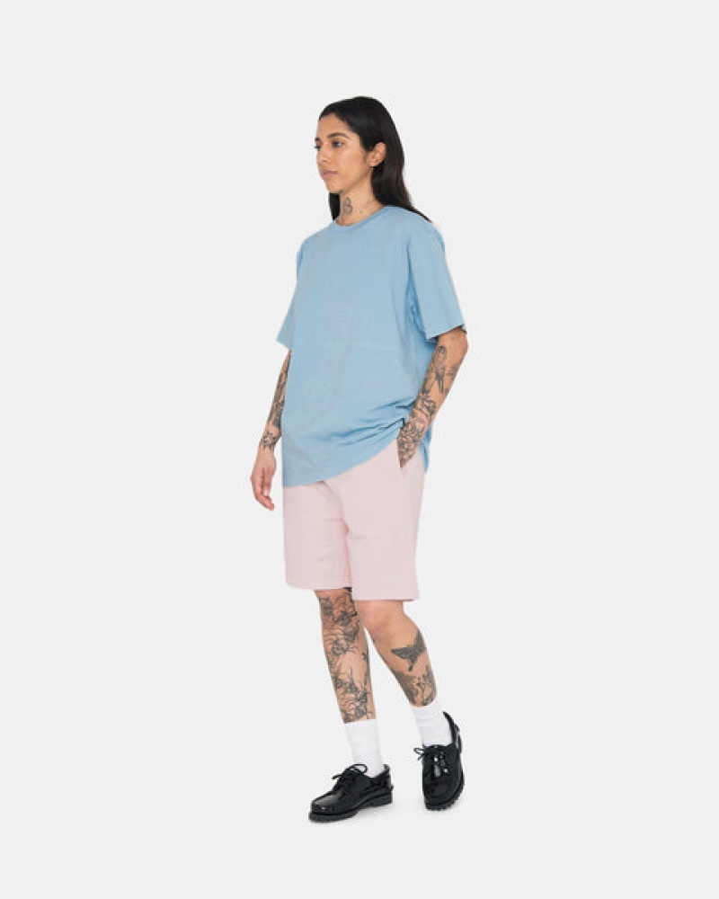 Pantaloni Scurti Barbati Stussy Overdyed Stock Logo Scurte Roz | PGJ-6902