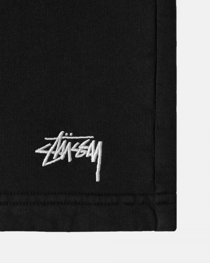 Pantaloni Scurti Barbati Stussy Overdyed Stock Logo Sweat Scurte Negrii | XZG-1861