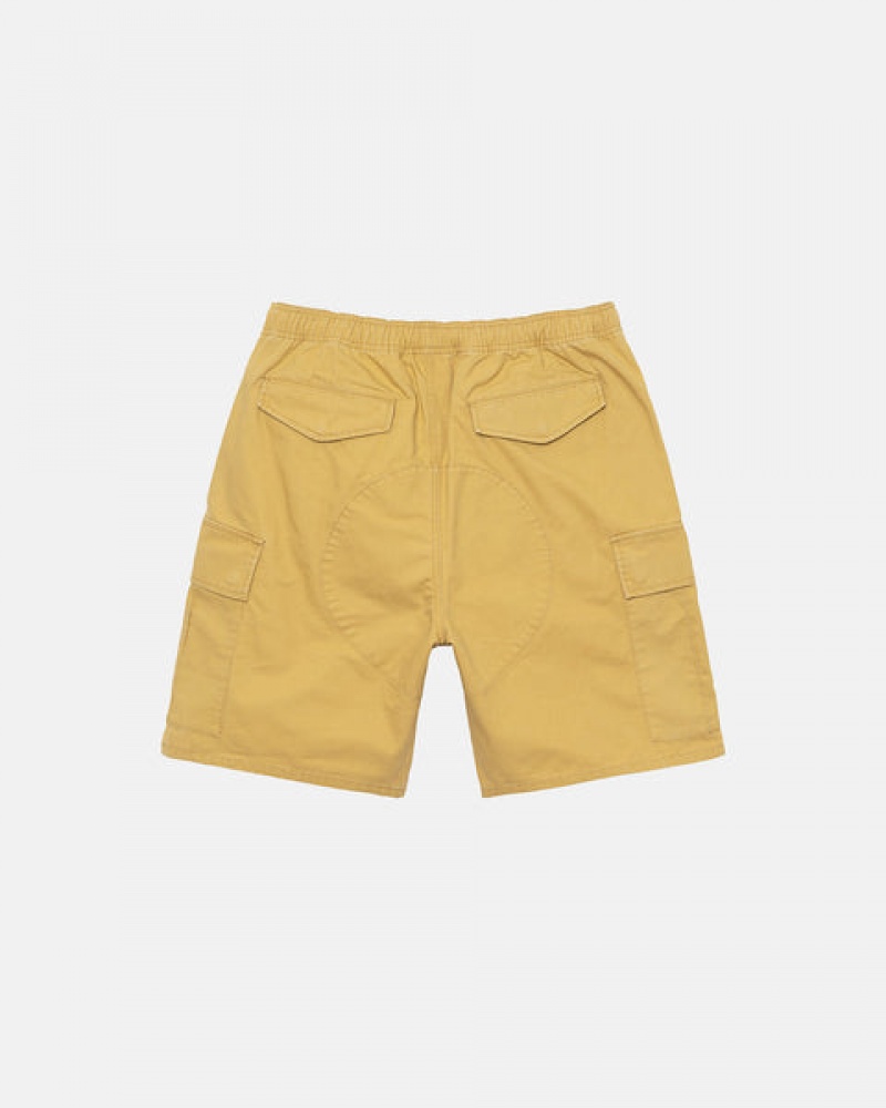 Pantaloni Scurti Barbati Stussy Ripstop Cargo Beach Scurte Galbeni | TZD-5805