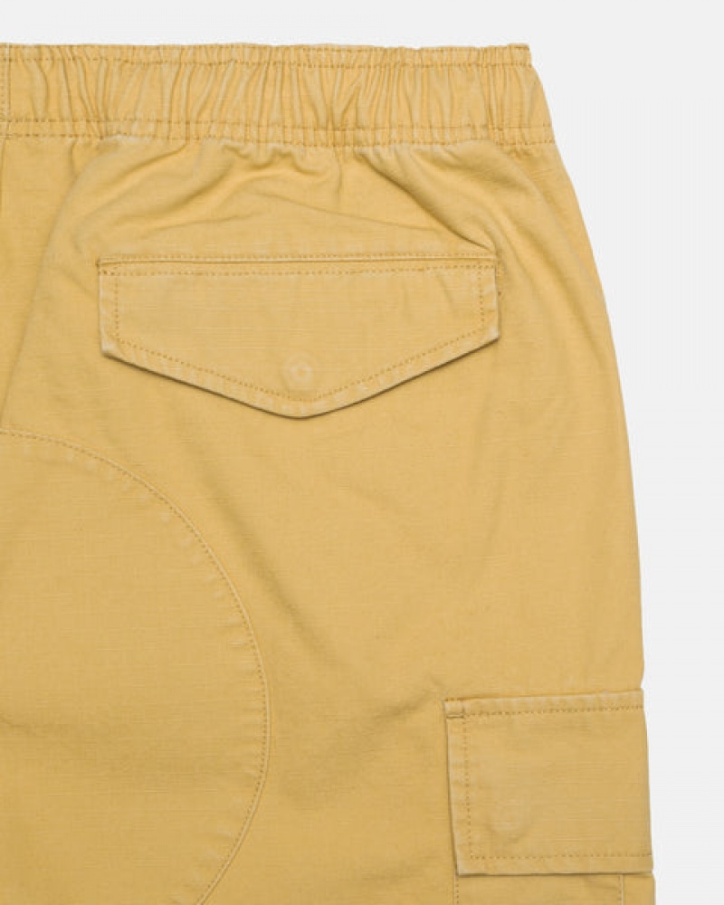 Pantaloni Scurti Barbati Stussy Ripstop Cargo Beach Scurte Galbeni | TZD-5805