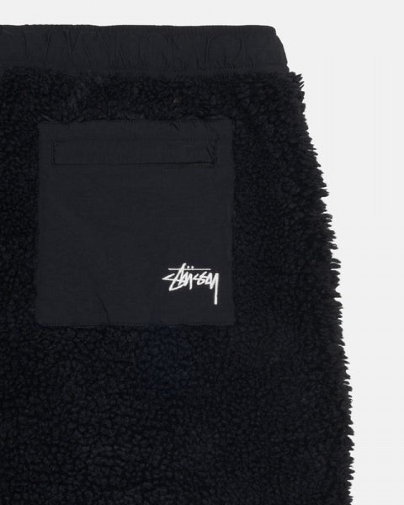 Pantaloni Scurti Barbati Stussy Sherpa Scurte Negrii | TUU-1915